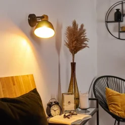 hofstein Applique murale Blackburn Noir, 1 lumière