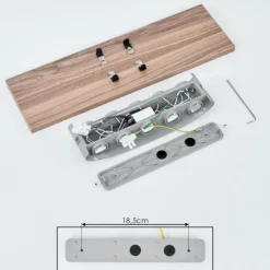 Luminaires Scandinaves-hofstein Applique murale Blandford LED Gris, Écru, 10 lumières