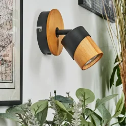 Luminaires Scandinaves-hofstein Applique murale Blondo Écru, Noir, 1 lumière