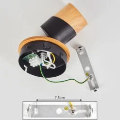 Luminaires Scandinaves-hofstein Applique murale Blondo Écru, Noir, 1 lumière