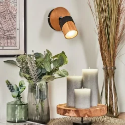 Luminaires Scandinaves-hofstein Applique murale Blondo Écru, Noir, 1 lumière