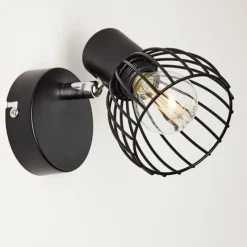 hofstein Applique murale Bolderslev Chrome, Noir, 1 lumière