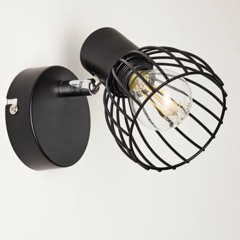 hofstein Applique murale Bolderslev Chrome, Noir, 1 lumière