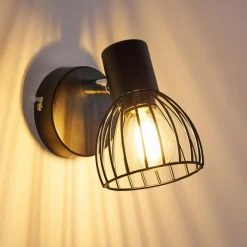 hofstein Applique murale Bolderslev Chrome, Noir, 1 lumière