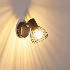 hofstein Applique murale Bolderslev Chrome, Noir, 1 lumière