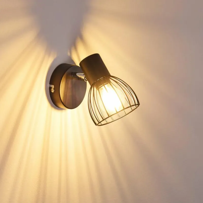 hofstein Applique murale Bolderslev Chrome, Noir, 1 lumière