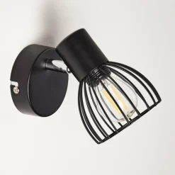 hofstein Applique murale Bolderslev Chrome, Noir, 1 lumière