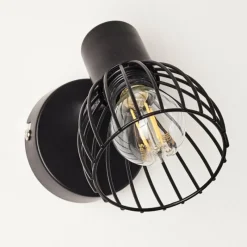 hofstein Applique murale Bolderslev Chrome, Noir, 1 lumière