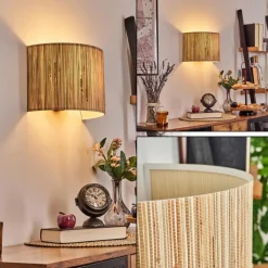 Style Boho-Chic-hofstein Applique murale Bongal Noir, 1 lumière