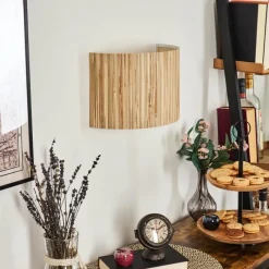 Style Boho-Chic-hofstein Applique murale Bongal Noir, 1 lumière