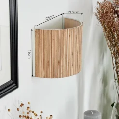 Style Boho-Chic-hofstein Applique murale Bongal Noir, 2 lumières