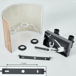 Style Boho-Chic-hofstein Applique murale Bongal Noir, 2 lumières