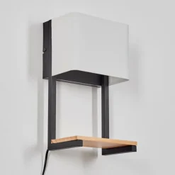 Lampes En Tissu-hofstein Applique murale Bonigen LED Écru, Noir, 1 lumière