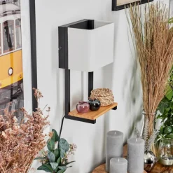 Lampes En Tissu-hofstein Applique murale Bonigen LED Écru, Noir, 1 lumière