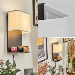 Lampes En Tissu-hofstein Applique murale Bonigen LED Noir, 1 lumière