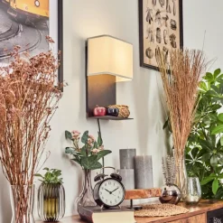 Lampes En Tissu-hofstein Applique murale Bonigen LED Noir, 1 lumière