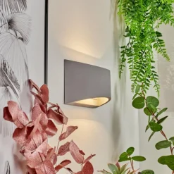 hofstein Applique murale Braslo Gris, 1 lumière