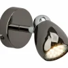 Luminaires Brilliant Applique murale Brilliant MILANO LED Chrome, Noir, 1 lumière* Appliques