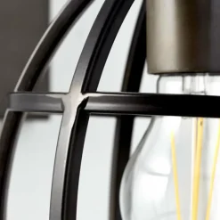 Luminaires Rustiques-Luminaires Brilliant Applique murale Brilliant Matrix Bois foncé, Noir, 1 lumière