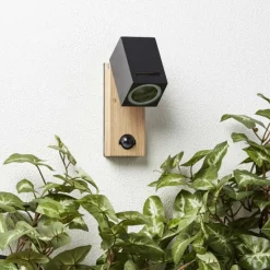 Lampes En Bois-Luminaires Brilliant Applique murale Brilliant Galeni Bois clair, 1 lumière, Détecteur de mouvement