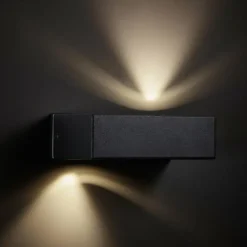 Luminaires Brilliant Applique murale Brilliant Abbot LED Anthracite, 2 lumières