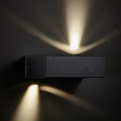 Luminaires Brilliant Applique murale Brilliant Abbot LED Anthracite, 2 lumières