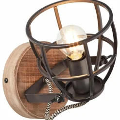 Lampes Vintages & Rétros-Luminaires Brilliant Applique murale Brilliant Matrix Noir, 1 lumière