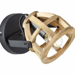 Lampes Vintages & Rétros-Luminaires Brilliant Applique murale Brilliant Matrix Wood Brun, Noir, 1 lumière