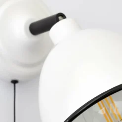 Lampes Vintages & Rétros-Luminaires Brilliant Applique murale Brilliant TELIO Blanc, 1 lumière