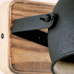 Luminaires Rustiques-Luminaires Brilliant Applique murale Brilliant CROWTON Bois foncé, Noir, 1 lumière