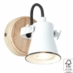 Luminaires Scandinaves-Luminaires Brilliant Applique murale Brilliant Seed Bois clair, Blanc, 1 lumière