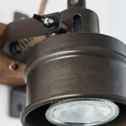 Lampes Vintages & Rétros-Luminaires Brilliant Applique murale Brilliant-Leuchten Unity Bois foncé, Noir, 1 lumière