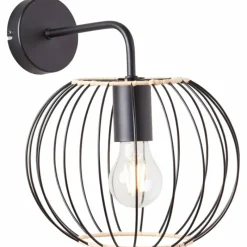 Lampes Industrielles-Luminaires Brilliant Applique murale Brilliant Silemia Noir, 1 lumière