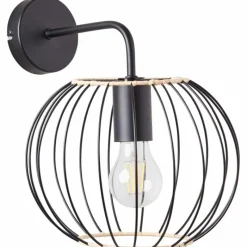 Lampes Industrielles-Luminaires Brilliant Applique murale Brilliant Silemia Noir, 1 lumière