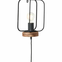 Lampes Vintages & Rétros-Luminaires Brilliant Applique murale Brilliant-Leuchten Tosh Bois foncé, 1 lumière