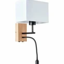 Lampes En Tissu-Luminaires Brilliant Applique murale Brilliant-Leuchten Rayan LED Bois clair, Noir, 1 lumière