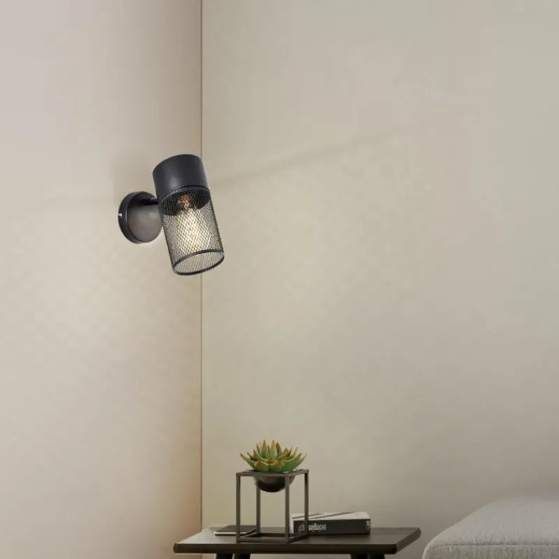 Lampes Industrielles-Luminaires Brilliant Applique murale Brilliant Kamolo Noir, 1 lumière