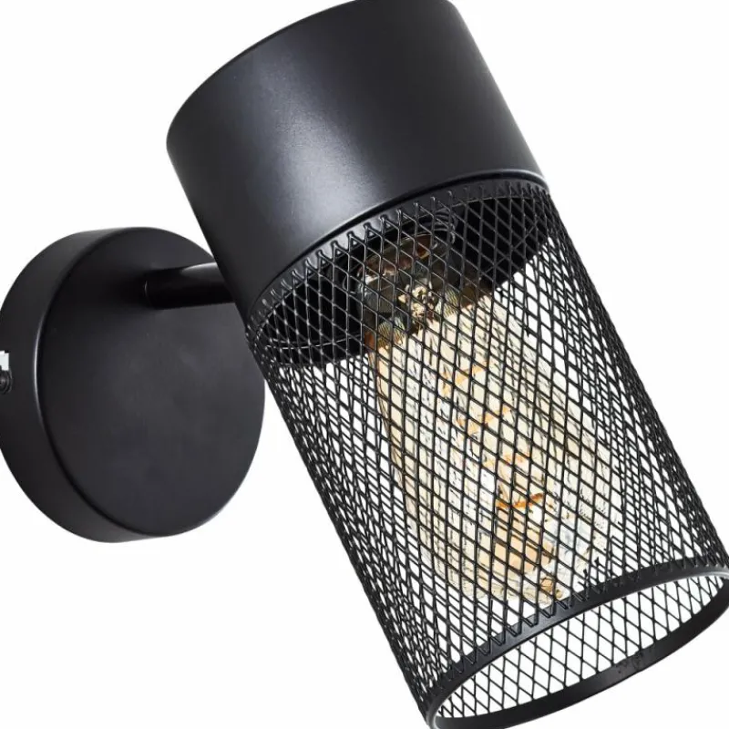 Lampes Industrielles-Luminaires Brilliant Applique murale Brilliant Kamolo Noir, 1 lumière