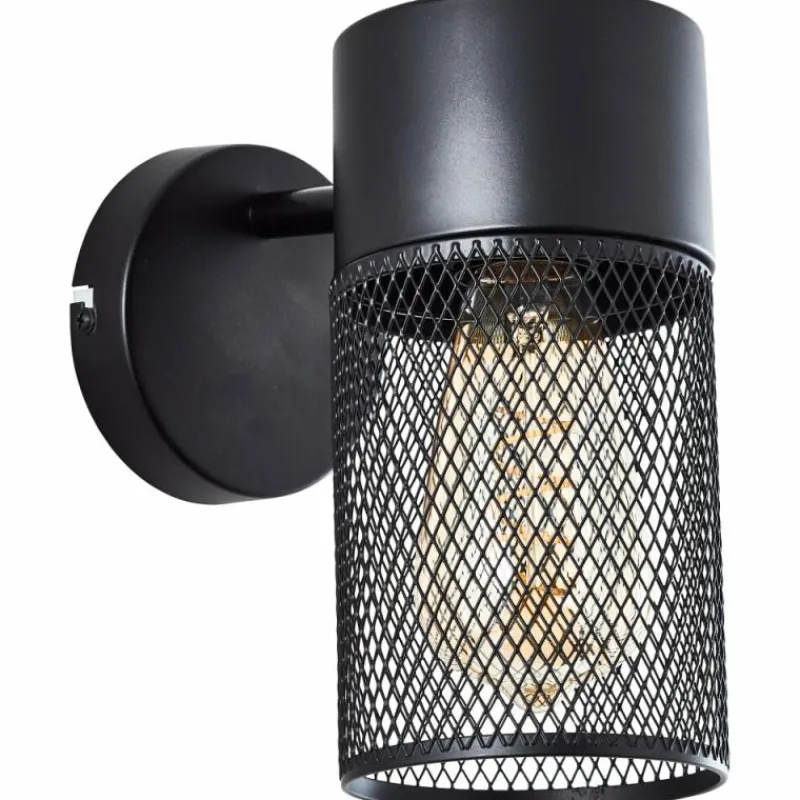 Lampes Industrielles-Luminaires Brilliant Applique murale Brilliant Kamolo Noir, 1 lumière