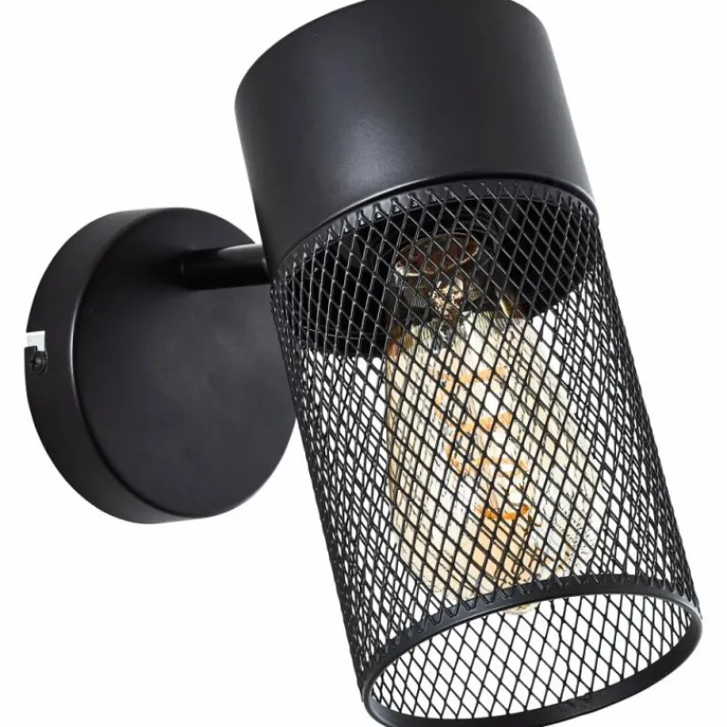 Lampes Industrielles-Luminaires Brilliant Applique murale Brilliant Kamolo Noir, 1 lumière