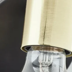 Lampes Dorées-Luminaires Brilliant Applique murale Brilliant Kerry Or, Noir, 1 lumière