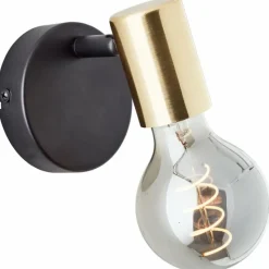 Lampes Dorées-Luminaires Brilliant Applique murale Brilliant Kerry Or, Noir, 1 lumière