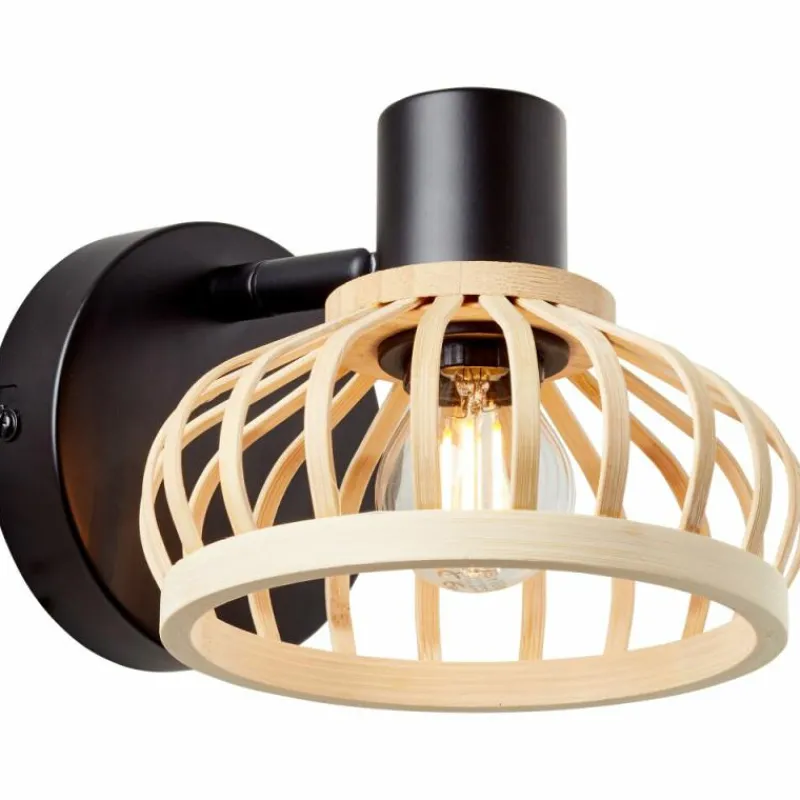 Luminaires Rustiques-Luminaires Brilliant Applique murale Brilliant Norah Noir, 1 lumière