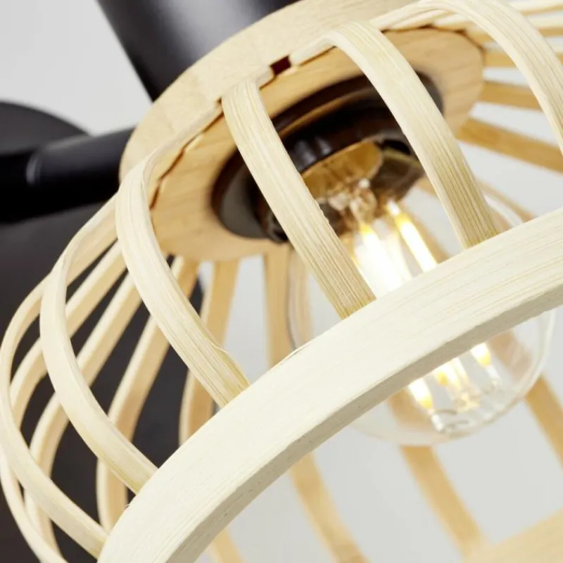 Luminaires Rustiques-Luminaires Brilliant Applique murale Brilliant Norah Noir, 1 lumière