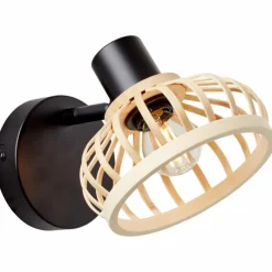 Luminaires Rustiques-Luminaires Brilliant Applique murale Brilliant Norah Noir, 1 lumière