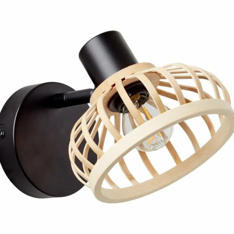 Luminaires Rustiques-Luminaires Brilliant Applique murale Brilliant Norah Noir, 1 lumière