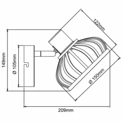 Luminaires Rustiques-Luminaires Brilliant Applique murale Brilliant Norah Noir, 1 lumière