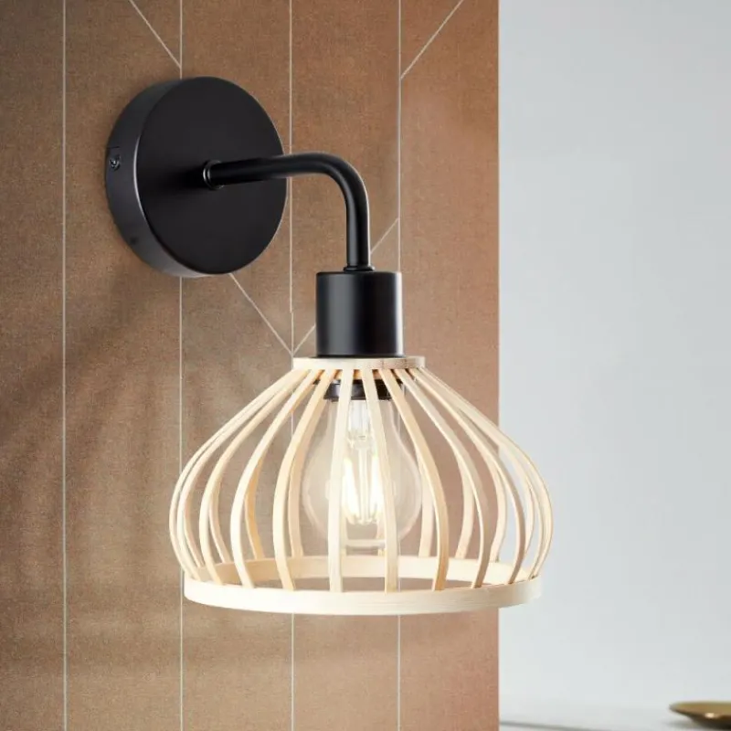 Luminaires Rustiques-Luminaires Brilliant Applique murale Brilliant Norah Noir, 1 lumière