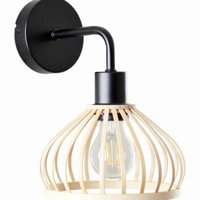 Luminaires Rustiques-Luminaires Brilliant Applique murale Brilliant Norah Noir, 1 lumière