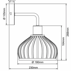Luminaires Rustiques-Luminaires Brilliant Applique murale Brilliant Norah Noir, 1 lumière